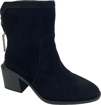 Vince Camuto Boots Womens Kortimy Black Suede Pointed Toe Block Heel HAWK306
