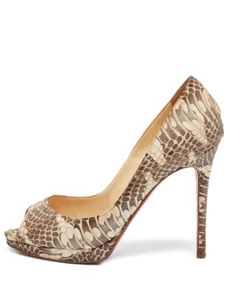 Christian Louboutin 1103157 Beige - women - Leather/Leather/Leather - 38 - Neutrals