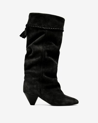 Isabel Marant Bottes Elita - Femme - Noir D&eacute;lav&eacute; - Taille 37 - Isabel Marant