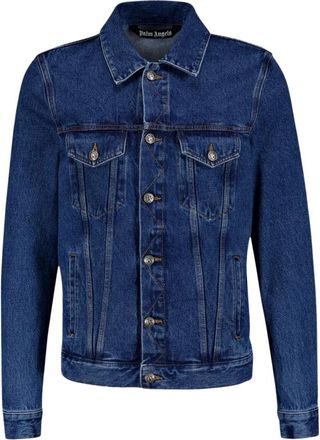 Palm Angels Coats - Heren - Spijkerjassen - Blauw - L - Katoen - Jassen