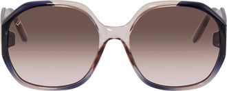 Ferragamo Salvatore Ferragamo Beige Geometric Ladies Sunglasses SF943S 083 60