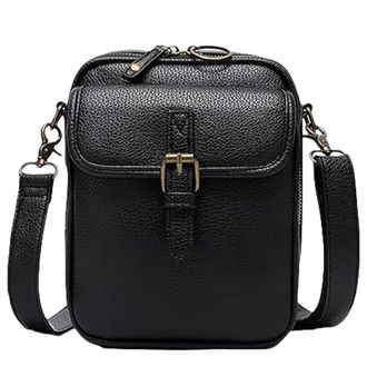 Generic Retro Double-Layer Large Capacity Mini Crossbody Bags,Vintage Leather Messenger Bag, Crossbody Bag for Women
