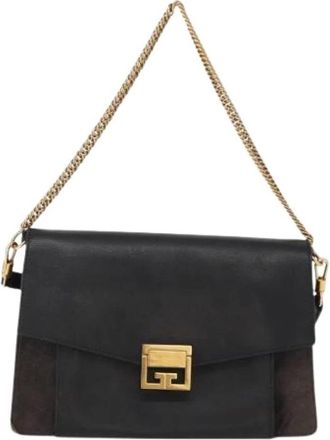 Givenchy Pre-owned Shoulder Bags, female, Black, Size: ONE SIZE Pre-owned Leather Shoulder Bag