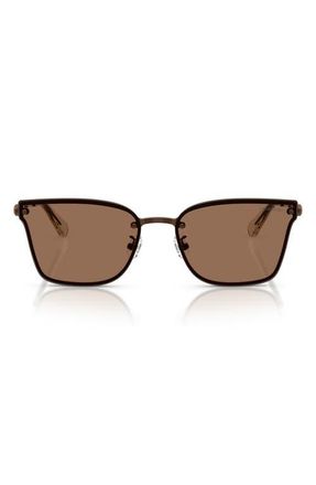Swarovski 62mm Irregular Sunglasses in Brown/Dark Brown at Nordstrom