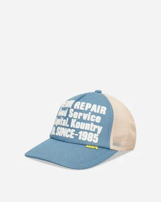KAPITAL Denim Repair Service Denim Track Cap Ecru