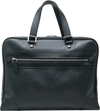 Louis Vuitton Ardoise Black Leather Briefcase (Pre-Owned)