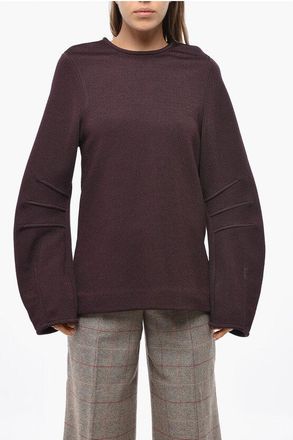Jil Sander Top a Maniche Lunghe PLUM con Zip Posteriore taglia 42