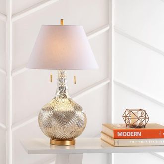 Jonathan Y Designs Highland 30.75 Gourd Glass LED Table Lamp