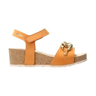 Mephisto Elegante Vitaly Sleehak Sandaal - Dames - Sandalen - Oranje - 42 EU - Schoenen