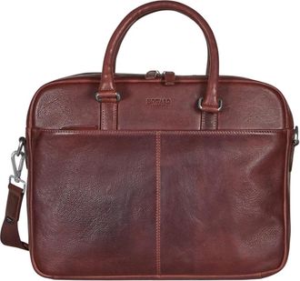 Howard London Laptop Bag Morris - Heren - Laptoptassen - Bruin - ONE Size - Leer - Tassen