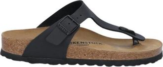 Birkenstock Gizeh Narrow Fit - Dames - Slippers - Zwart - 40 EU - Leer - Schoenen