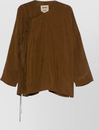 Uma Wang tanesha top asymmetric design long sleeves