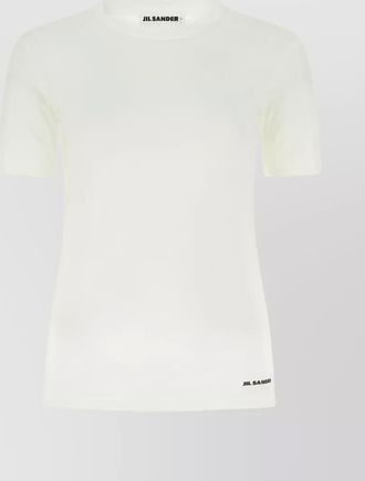 Jil Sander cotton logo print short sleeve t-shirt