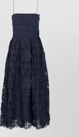 Rotate lace strapless floral midi dress