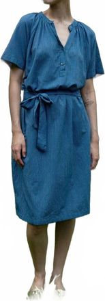 M.Patmos Adelphi Belted Dress In Blue Stripe