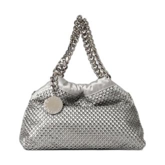 Stella McCartney Falabella Tote met kristallen versiering - Dames - Tassen - Grijs - Maat: ONE Size Leer