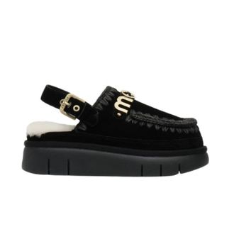Mou Clogs, female, Black, Size: 10 US Bounce Clog Back Strap