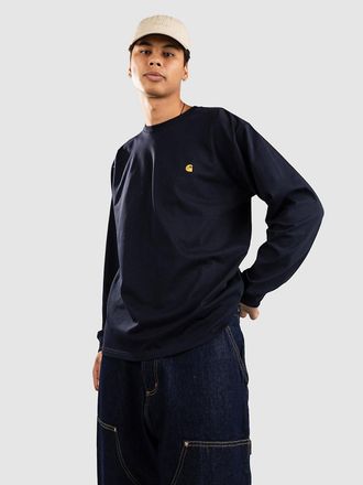 Carhartt Work in Progress Chase Longsleeve dark navy / gold