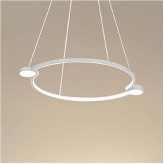 Trade Shop Trade Shop Traesio - Lampadario a Sospensione Led 20w Cerchio Con Telecomando Design Moderno Bianco 71071