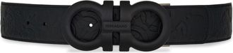 Ferragamo Gancini reversible leather belt - men - CALFSKIN - 110 - Blue