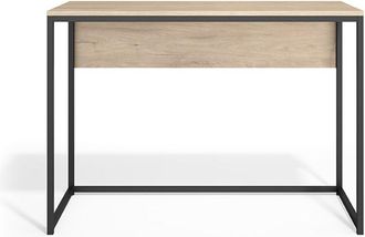 HERDASA Escritorio melamina y metal roble 75x105x52 cm