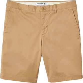Lacoste Slim Fit Stretch Katoenen Bermuda Shorts - Heren - Korte Broeken - Beige - W46 - Katoen - Korte Broeken