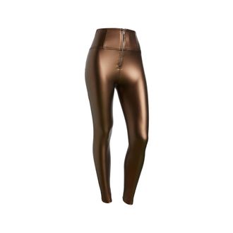 Freddy Pantaloni WR.UP vita altissima in similpelle metallizzata