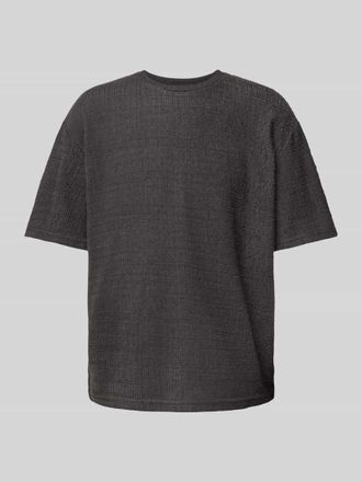 Redefined Rebel T-Shirt mit Strukturmuster Modell Tony in Anthrazit, Gr&ouml;&szlig;e L