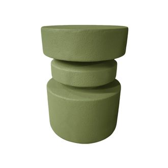 Mobili Rebecca Mesa auxiliar moderna en verde 46x35x35