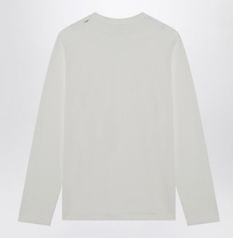 Jil Sander Mens White Cotton T-shirt - Light Grey - Size Medium