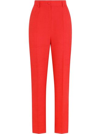 Dolce & Gabbana high-waisted tailored trousers - women - Silk/Cotton - 40