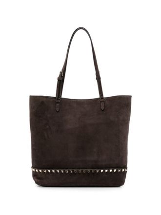 Valentino Garavani Brown Rockstud Medium Tote