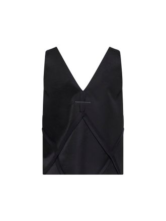 Maison Margiela Angular-Panel Cotton Tank Top - Black