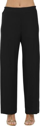 Via Masini 80 Soepele Stretch Cady Broek met Elastiek - Dames - Straight fit broeken - Zwart - XS - Broeken