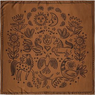 Bimba & Lola animal-print scarf - women - Recycled Polyester - One Size - Brown