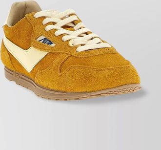 Autry whirlwind suede low-top sneakers with rubber sole