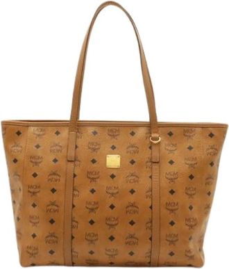 MCM Pre-owned Visetos Toni Coated Canvas Tote Bag - Dames - Vintage Schoudertas - Bruin - ONE Size - Vintage