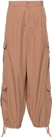 Emporio Armani straight-leg cotton cargo trousers - men - Organic Cotton - 48 - Brown