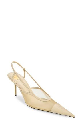 Saint Laurent Renee Slingback Pump in Ivory at Nordstrom, Size 10.5Us