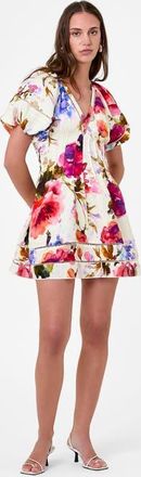 Nicholas Annika Dress in Watercolor Flora at Nordstrom, Size 12