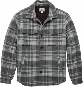 Surfside Supply Mens Skip Sherpa Line Shirt Jacket In Grey Combo
