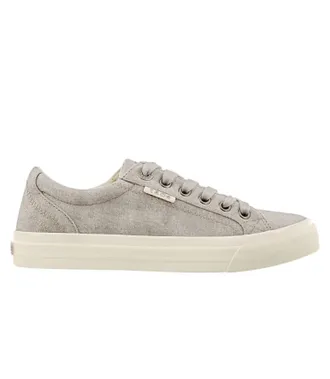 Taos Womens Plim Soul Sneakers In Grey Wash Canvas