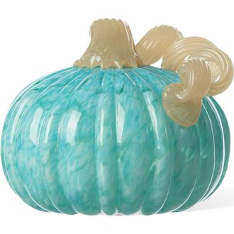 Glitzhome Fall Round Glass Pumpkins in Blue at Nordstrom, Size Small