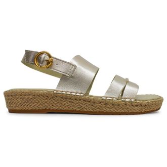 Cole Haan Cloudfeel Tilden Leather Womens Comfort Sandals - Soft Gold - Size:UK 5.5