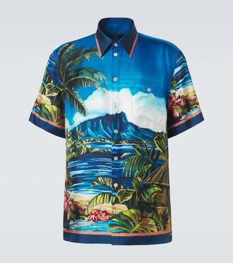 Dolce & Gabbana Camicia in twill di seta con stampa