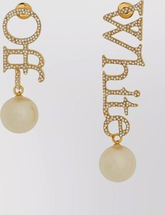 Off-white logo earrings