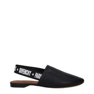 Givenchy Black Leather Womens Slides