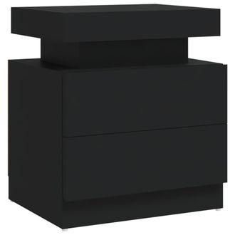 vidaXL Mesita De Noche De Aglomerado Negro 45x35x52 Cm Vidaxl