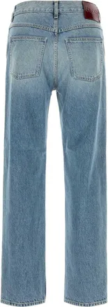 Gucci Mens Straight-Leg Denim Jeans Blue Cotton