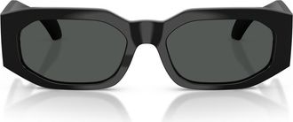 Versace 55mm Irregular Sunglasses in Black at Nordstrom